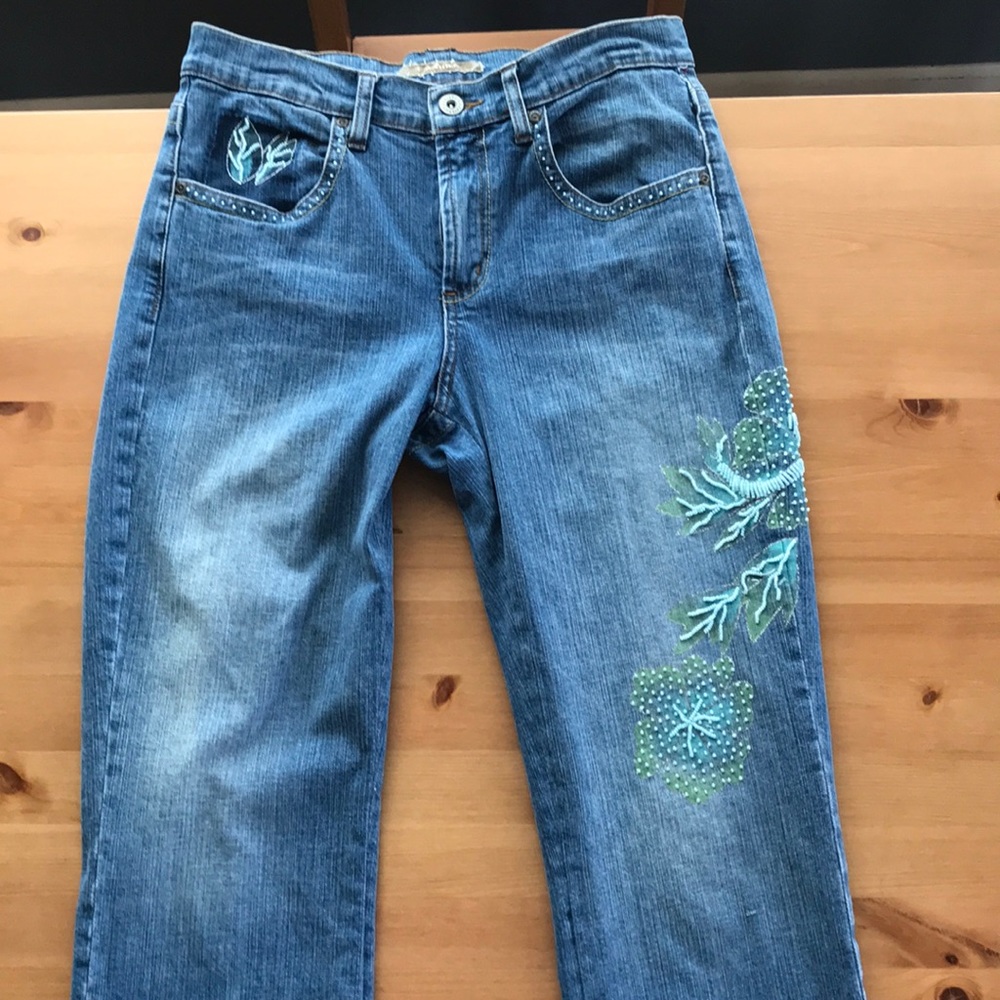 Denim crop jean